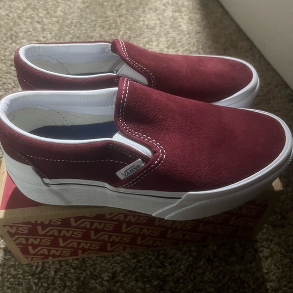 Vans Suede Pomegranate Slip-On Sneakers - Picture 3 of 5
